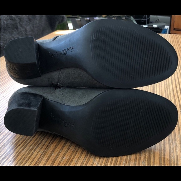 Ugg by Koolabura Ortholite Gray Suede Block Heel Ankle Boots 7.5 - Picture 6 of 8